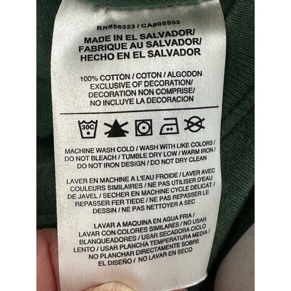 Nike Green Long Sleeve Shirt BIG Spellout Graphic Mens Size Large - Picture 9 of 9